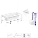 Ванна Lavinia Boho Evan 20221303R 200x90 см акриловая с подвесным унитазом, инсталляцией и раковиной в комплекте