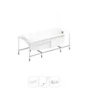 Ванна угловая Lavinia Boho Bell Pro 20220989R левая 140x95 см акриловая с каркасом, сливом-переливом и подголовниками