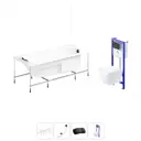 Ванна угловая Lavinia Boho Bell Pro 20221176R левая 140x95 см акриловая с подвесным унитазом и инсталляцией