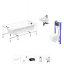 Ванна Lavinia Boho Biore 20221260R 170x70 см акриловая с подвесным унитазом, инсталляцией и раковиной в комплекте