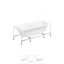 Ванна Lavinia Boho Rock 20220955R 170x75 см акриловая с каркасом, сливом-переливом и подголовниками