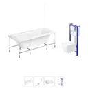 Ванна Lavinia Boho Pure 20221123R 170x75 см акриловая с подвесным унитазом и инсталляцией