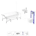 Ванна Lavinia Boho One 20221238R 170x75 см акриловая с подвесным унитазом, инсталляцией и раковиной в комплекте