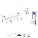 Ванна Lavinia Boho One 20221240R 170x75 см акриловая с подвесным унитазом, инсталляцией и раковиной в комплекте