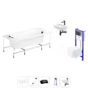 Ванна Lavinia Boho Bristol 20221348R 170x75 см акриловая с подвесным унитазом, инсталляцией и раковиной в комплекте