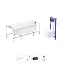 Ванна угловая Lavinia Boho Art II 20221080R левая 170x72 см акриловая с подвесным унитазом и инсталляцией