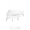 Ванна угловая Lavinia Boho Aveo 20221027R 150x150 см акриловая с каркасом, сливом-переливом и подголовниками