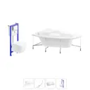 Ванна угловая Lavinia Boho Bell Pro 20221203R правая 170x110 см акриловая с подвесным унитазом и инсталляцией