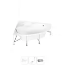 Ванна угловая Lavinia Boho Bell Pro 20221002R правая 150x100 см акриловая с каркасом, сливом-переливом и подголовниками