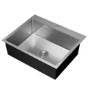Мойка для кухни Bauedge KT6045S 45x60 см глубина чаши 19.5 см нержавеющая сталь цвет сатин