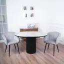 Кухонный стол круглый Frenesie 100x100 см пластик цвет серый каспий