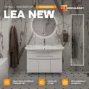 Тумба с раковиной в ванную ModuLeasy Lea New 105x50 см напольная цвет белый глянец