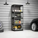Стеллаж металлический Borex 75x200x50 см нагрузка до 100 кг сталь цвет черный