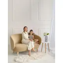 Диван прямой Диван не мебель Мод id000130-ZaraBeach2 130x65x74 см велюр цвет бежевый;светло-бежевый;кремовый
