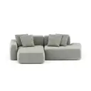 Диван Mebelroom 270x74x160 см велюр цвет серый
