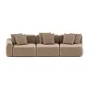 Диван Mebelroom 330x74x100 см велюр цвет коричневый