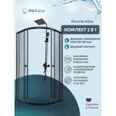 Душевой уголок Doccia Alba com/DC0000054225/BM028 1/4 круга 100x100см черный профиль эффект стекла прозрачный