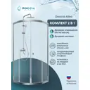 Душевой уголок Doccia Alba com/DC0000051621/1207404 1/4 круга 90х90см хромированный профиль эффект стекла прозрачный