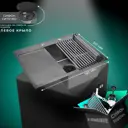 Комплект мойка для кухни из нержавеющей стали с раздвижной решеткой 78x51 Wisent графит W37851B-L/W325014/WGER010