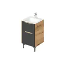 Тумба с раковиной в ванную Итана Nill 50 50.2x47.1x84.9 напольная графит