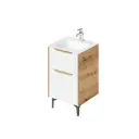 Тумба с раковиной в ванную Итана Nill 50 50.2x47.1x84.9 напольная белый глянец