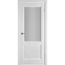Комплект межкомнатной двери VFD Elegant 2VR остеклённая 200x60см ПВХ цвет emalex ice с коробом и наличниками