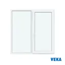 Окно пластиковое ПВХ Veka WHS 1500x1300мм (ВxШ) двухстворчатое глухое левое/поворотно-откидное правое двухкамерный стеклопакет цвет белый