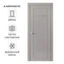 Дверь межкомнатная остекленная с замком и петлями в комплекте Легда-28.1 90x200 мм полипропилен цвет дакота вуд