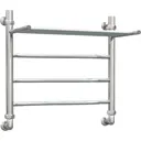 Полотенцесушитель водяной лесенка Роснерж L101100 43x50 мм универсальная подводка нержавеющая сталь цвет серебристый