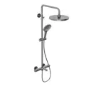 Душевая система Abelsberg SNS61102GM с термостатом 3 режимная цвет космическая сталь