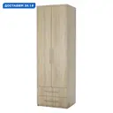 Шкаф распашной Соло 60x220x60 см ЛДСП цвет дуб сонома