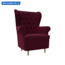 Кресло Торин Люкс Лига диванов 112424 72x105x65 см микровельвет цвет бордовый