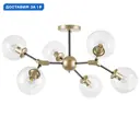 Люстра на штанге Lightstar Beta Ls_785063 6 ламп 12 м² цвет золото черный