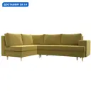 Диван угловой Сильвана левый угол Лига диванов 119718L 267x92x188 см микровельвет цвет желтый