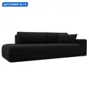 Диван прямой Лига-036 НПБ Модерн подлокотник справа Лига диванов 121331 267x84x111 см микровельвет цвет черный