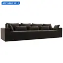 Диван прямой Майами Long Лига диванов 114764 350x96x106 см велюр цвет коричневый