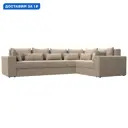 Диван угловой Майами Long правый угол Лига диванов 114868 330x96x230 см велюр цвет бежевый