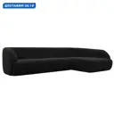 Диван угловой Лига-041 правый угол Лига диванов 122180 310x72x157 см микровельвет цвет черный