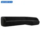 Диван угловой Лига-041 правый угол Лига диванов 122191 310x72x157 см велюр цвет черный