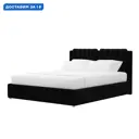 Кровать Камилла 180 Лига диванов 120638 195x125x211 см велюр цвет черный