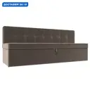 Диван кухонный прямой Теxас Лига диванов 113099 184x83x64 см велюр цвет коричневый