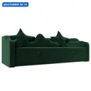 Диван детский прямой Рико Лига диванов 117376 208x73x99 см велюр цвет зеленый