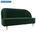 Кушетка Фелини Лига диванов 109856 145x82x66 см велюр цвет зеленый/коричневый