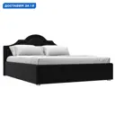 Кровать Афина 160 Лига диванов 27882 175x110x211 см экокожа цвет черный