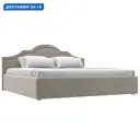 Кровать Афина 200 Лига диванов 108342 215x110x211 см микровельвет цвет бежевый