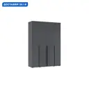 Шкаф Миф 160x223.60x51 см 4 створчатый ЛДСП цвет графит