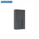 Шкаф Миф 120x223.60x51 см 3 створчатый ЛДСП цвет графит