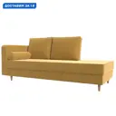 Кушетка Прайм левая Лига диванов 110144L 212x77x81 см микровельвет цвет желтый