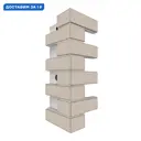 Термопанель фасадная угловая Европа Амстердам 600x250x270x40мм светло-серая