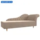 Кушетка Камерон правая Лига диванов 110090 200x90x77 см велюр цвет бежевый